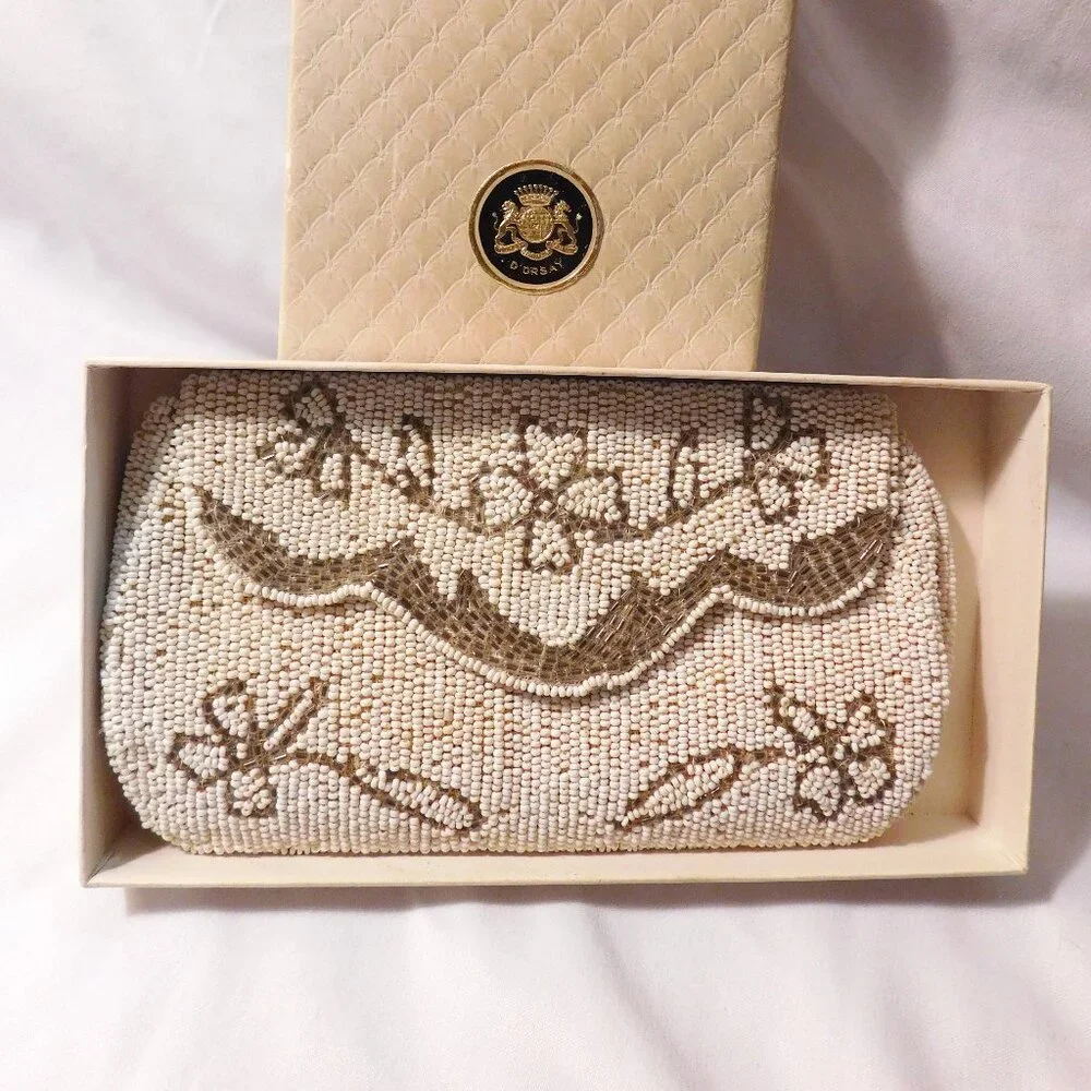 Vintage Beaded Clutch Made in Belgium